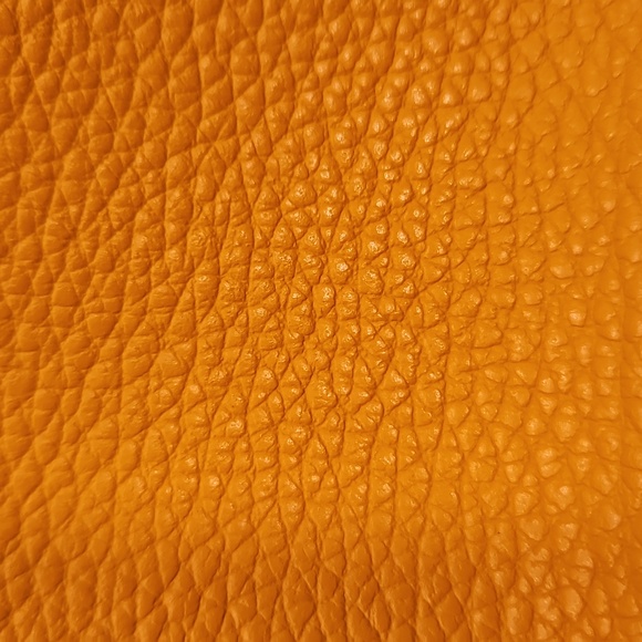 💕CUYANA💕 Small Zipper Pouch ~ Orange Italian Leather - Picture 9 of 11